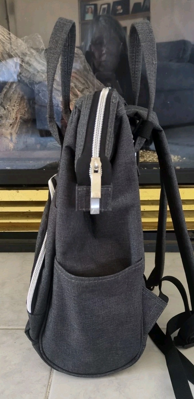 Everest Friendly Mini Handbag Backpack-13×8.5×6 In.- Dark Grey-Zip Pocket-Ex.Con