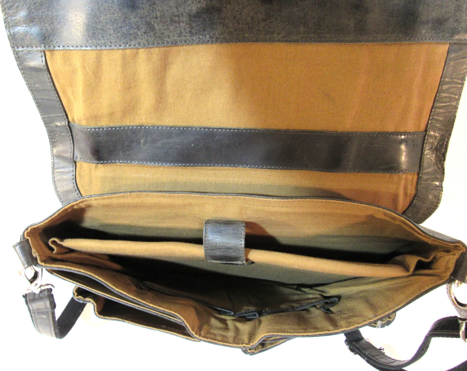 KomalC Buffalo Leather Distressed Brown Briefcase Laptop Messenger Bag 16″ Inch