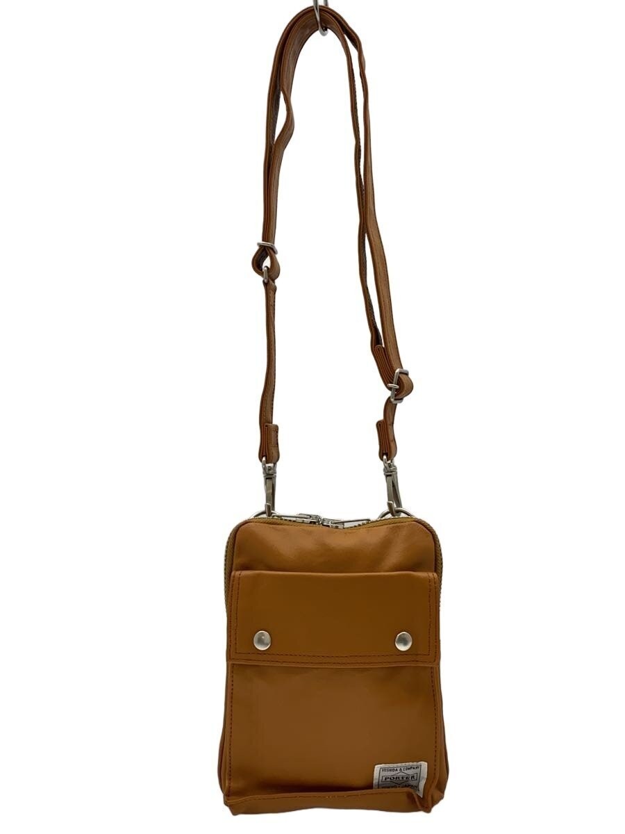Authentic PORTER Shoulder Bag Camel Unlined 20cm Height 16cm Width Porter Sho