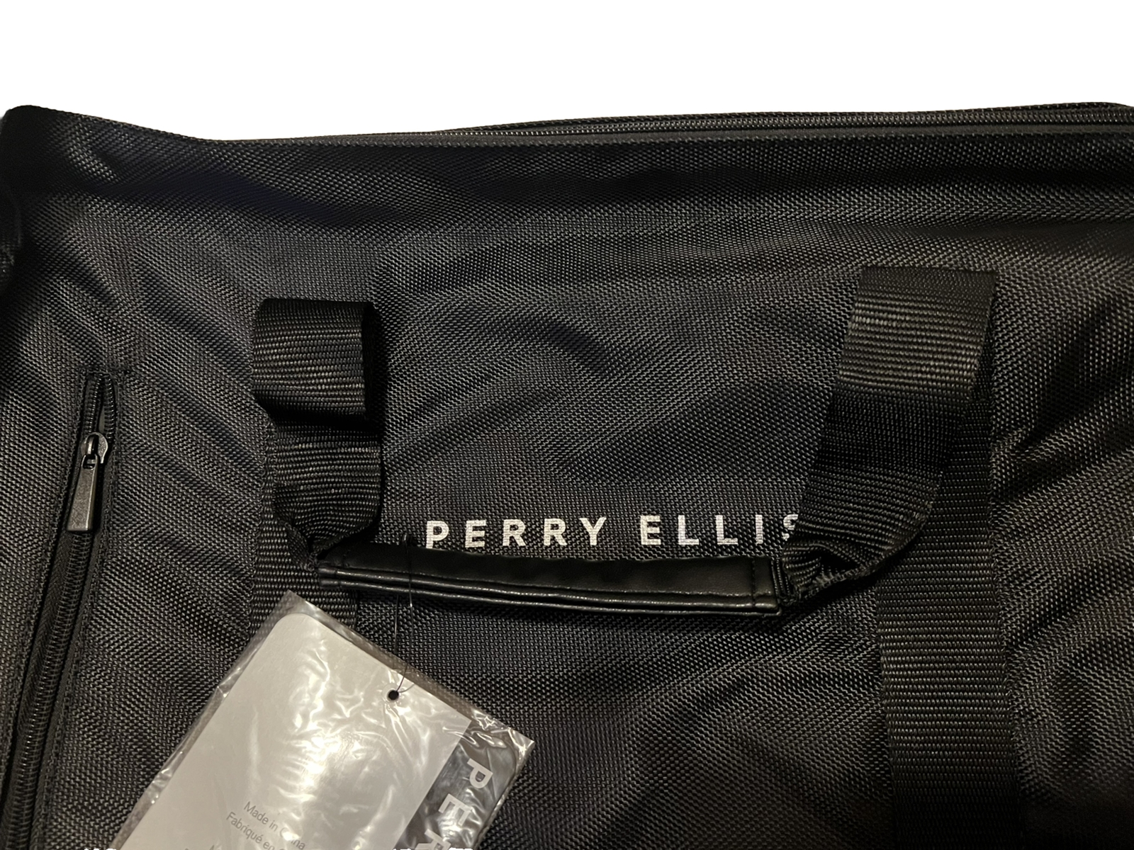Perry Ellis-“Black Duffle Gym Bag”- Travel Luggage Carry On-(NEW WITH TAGS)