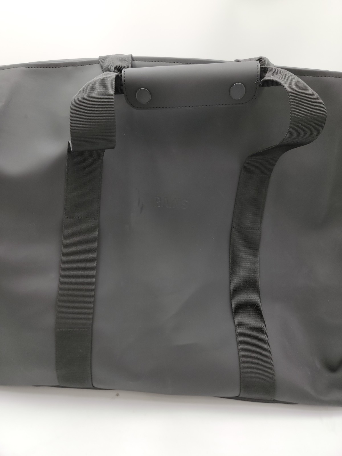 Rains MEDIUM Overnight Bag in Black Polyester w/Polyurethane Coat Waterproof Zip
