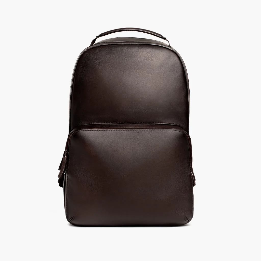 Genuine Leather Backpack Laptop Travel Bag Business School Rucksack Black Brown
