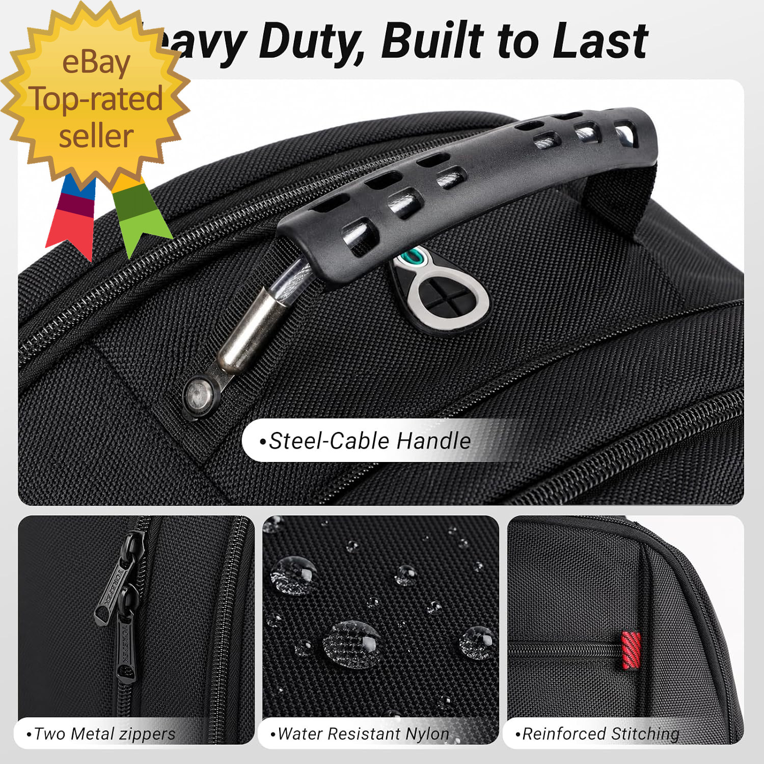 Large Laptop Backpack for Men, Heavy Duty Travel Backpack Carry on Flight Approv