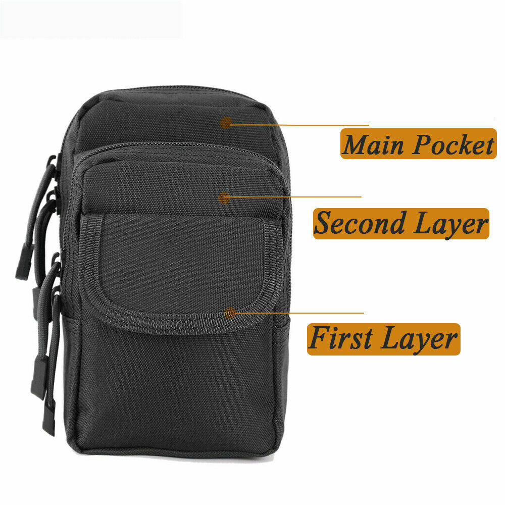 Tactical Molle Pouch Belt Waist Pack Bag Military Waist Fanny Pack Outdoor USA