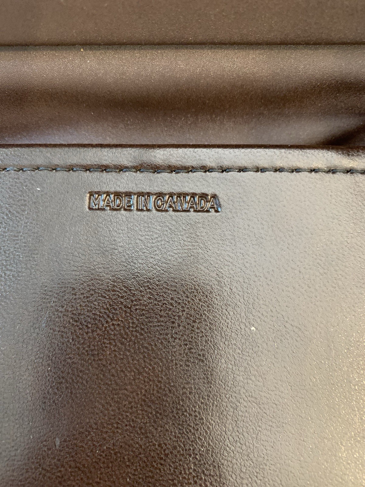 Vintage Leather Briefcase/Attache, Dark Brown, Made In Canada, Ariet Hardware
