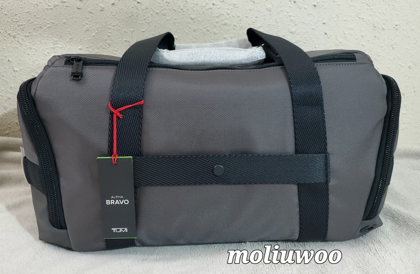 New $625 Tumi Alpha Bravo Mason Gray/Blue Ballistic Nylon Unisex Large Duffel