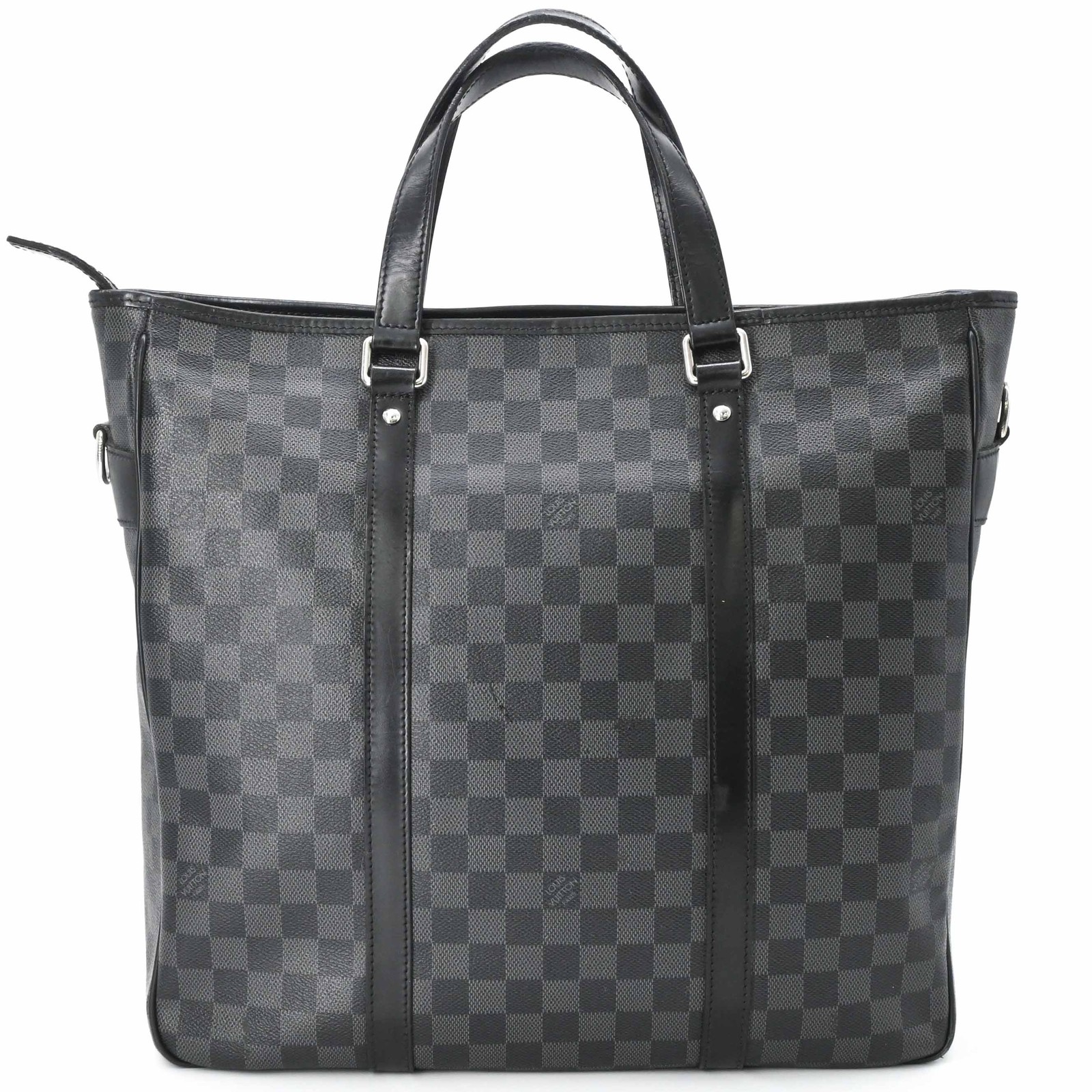 Louis Vuitton Damier Graphite Tadao Tote Bag Leather Black Men N51192