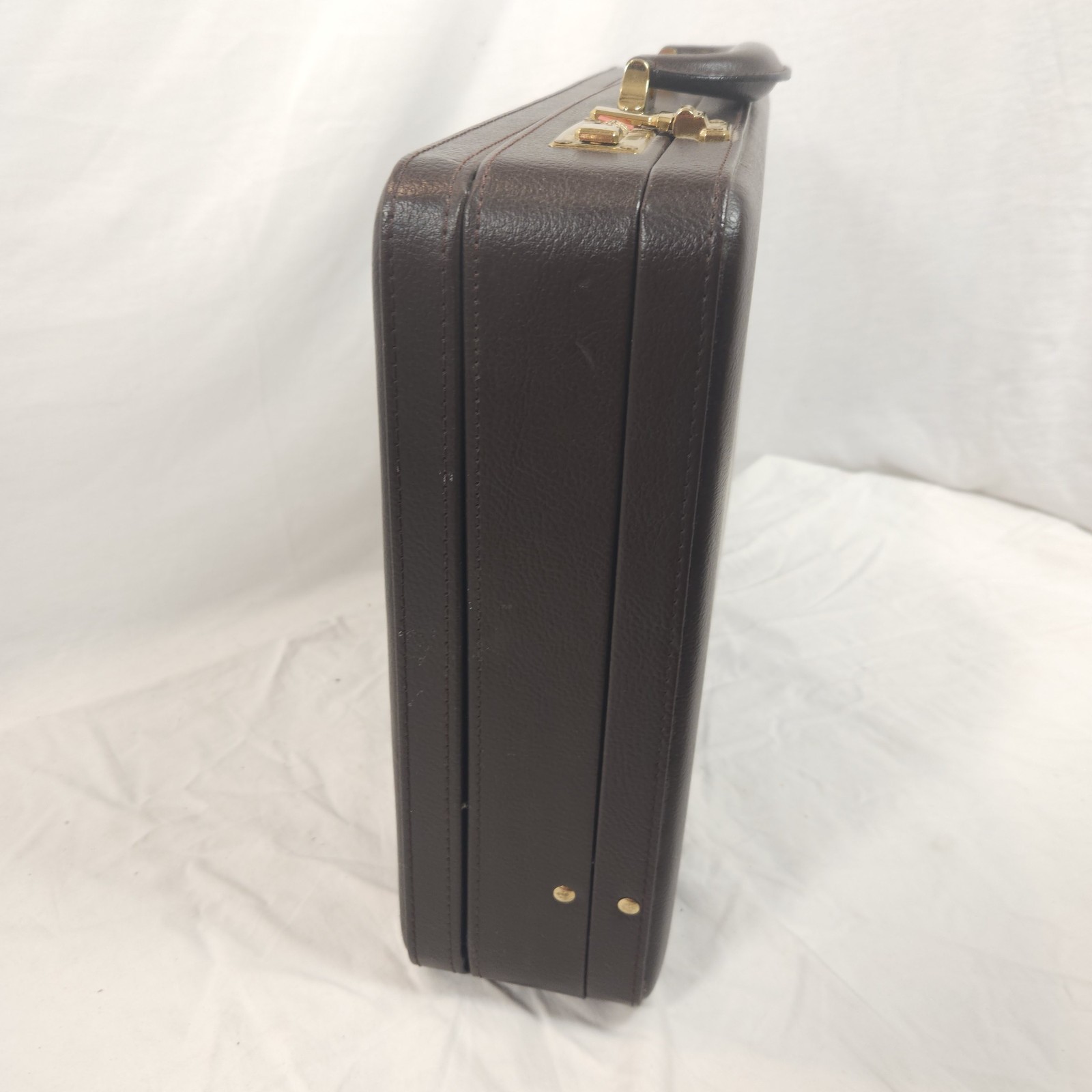 American Tourister Brown Hard-Sided Briefcase Attache Combo Lock Latch Organizer