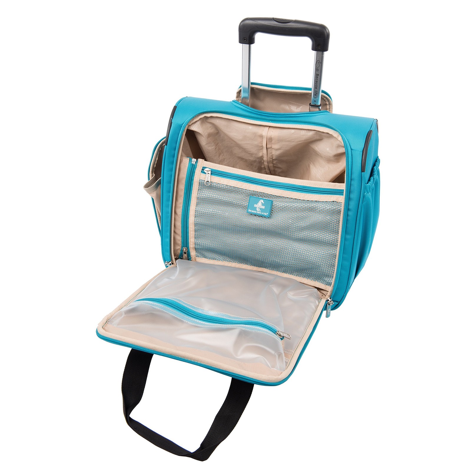Atlantic Ultra Lite Softsides Rolling Underseat Carry-on Turquoise Blue U24