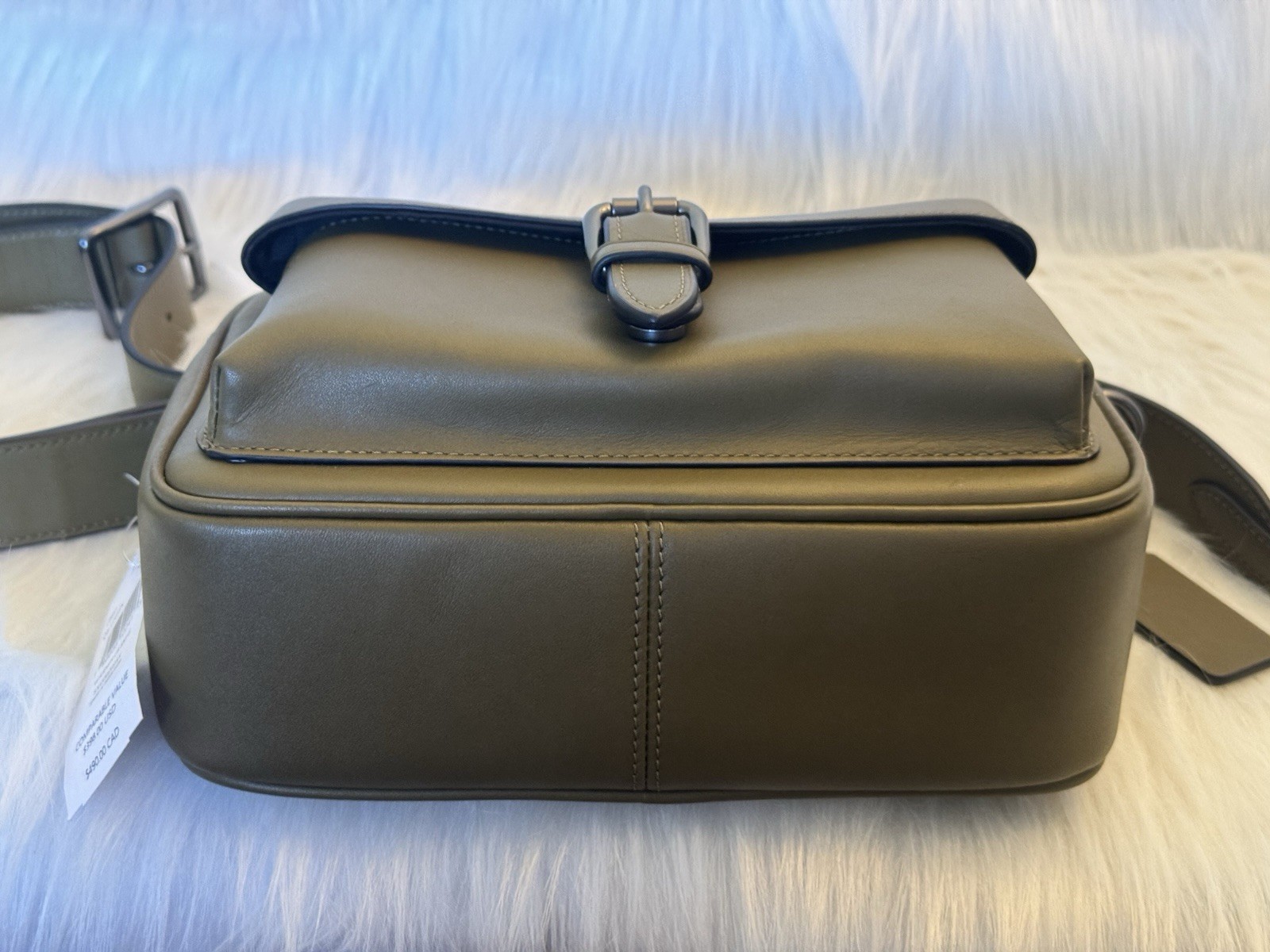 NWT COACH MEN’S Warner Crossbody Bag Smooth grain leather CBI63 QB/GREEN