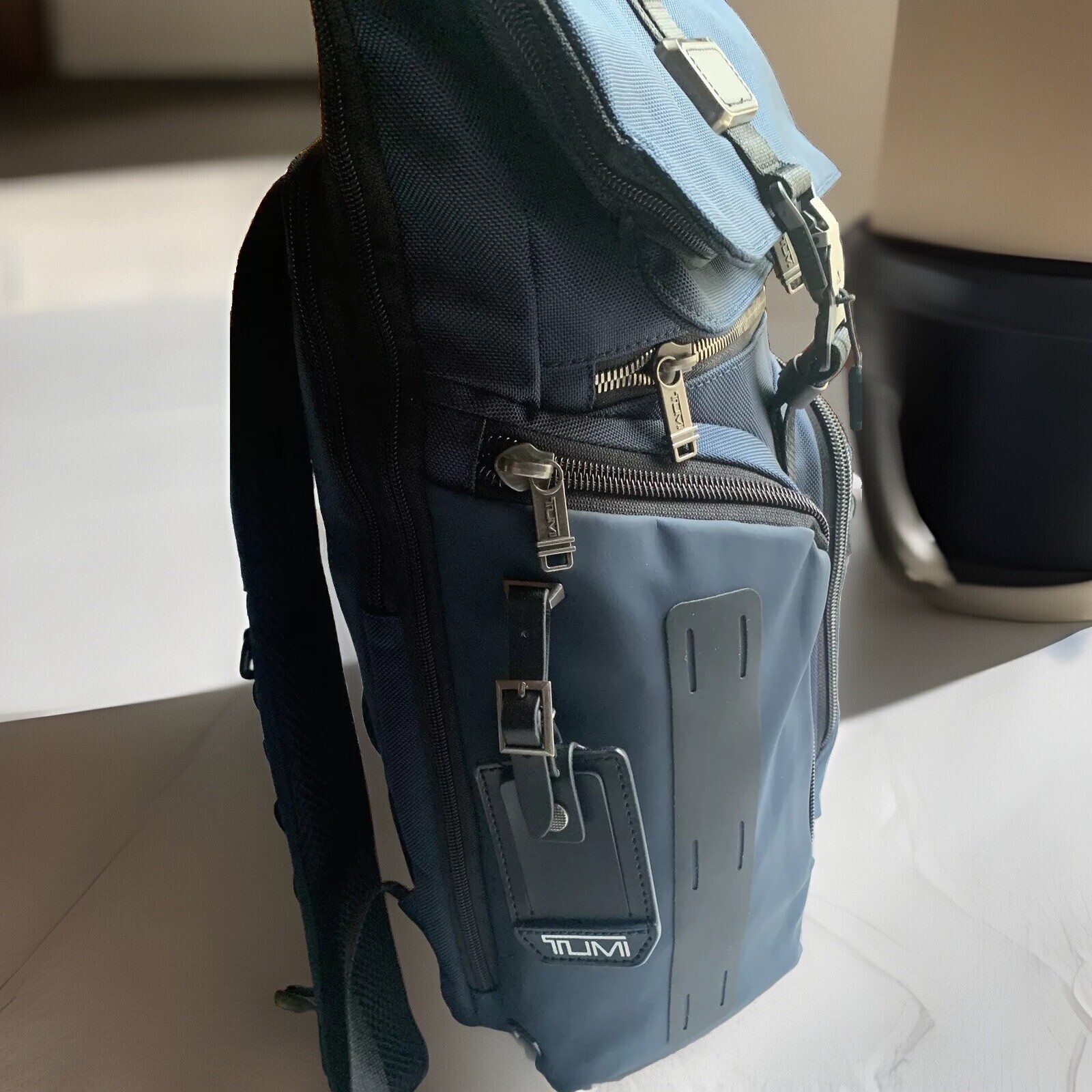 New-Tumi Alpha Bravo Logistics Flap Lid Backpack $525 NAVY