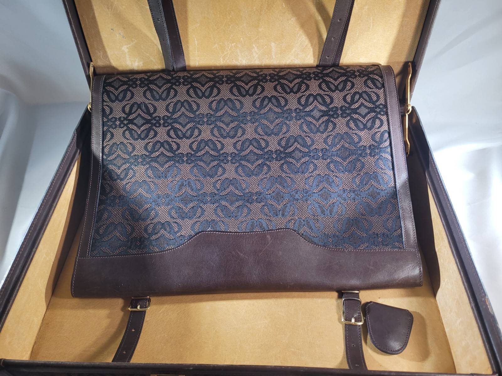 Vintage 1970s LOEWE Leather Briefcase w/ Attache Case Very Good Condition