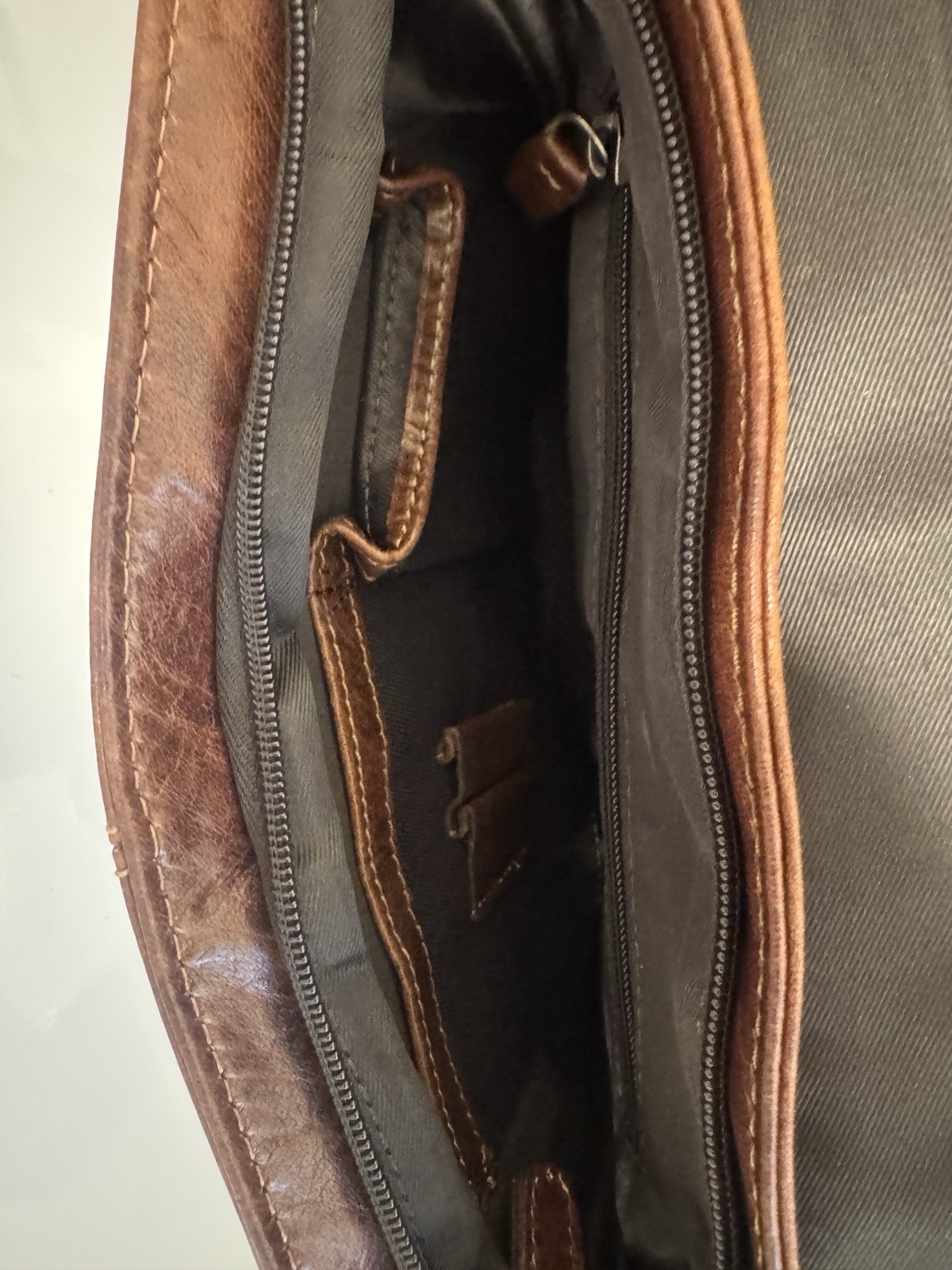 Brown Buffalo leather crossbody made in Spain Rosme Premium