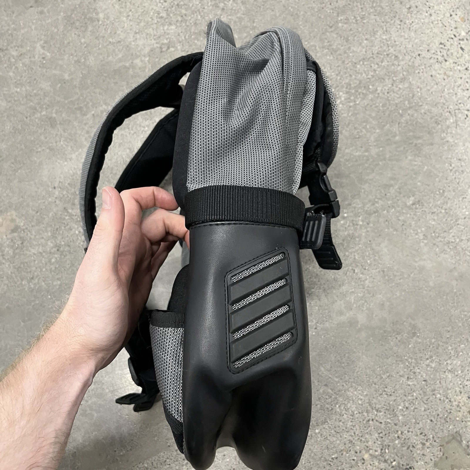 Tumi T2 Gray Black Ballistic Nylon Backpack Multi Compartment