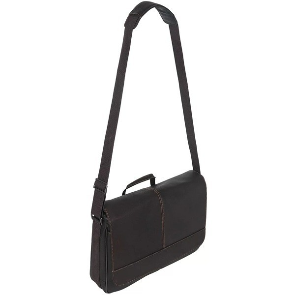 Kenneth Cole Colombian Leather Crossbody Messenger Bag BLACK $199.99