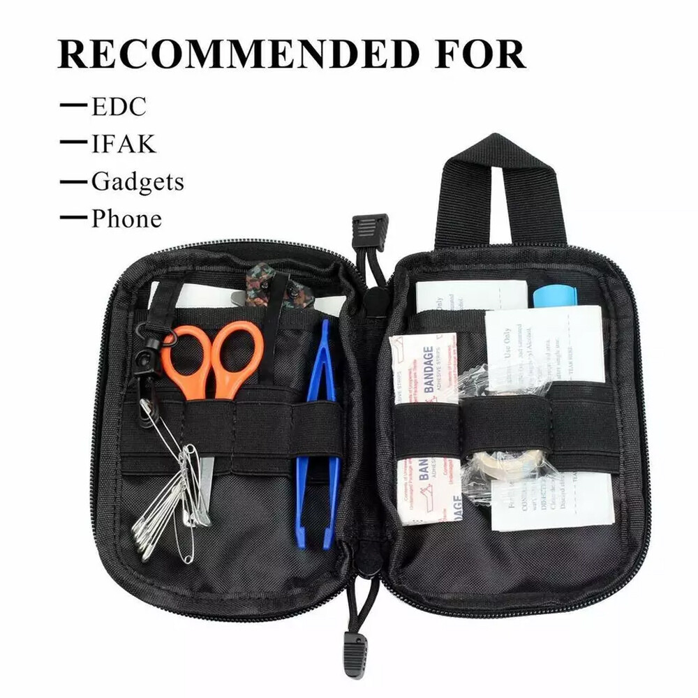 Tactical Molle Utility Bags Portable & Durable Nylon Pouch for Card Keybag Phone