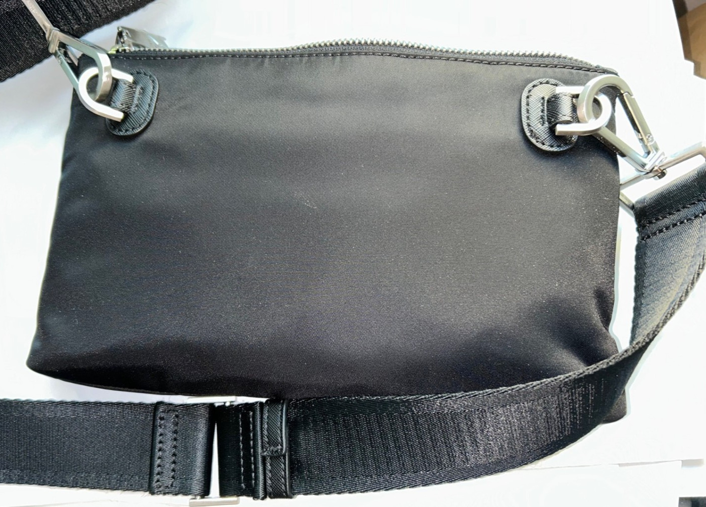 Guess Men’s Certosa Crossbody Bag Black Silver