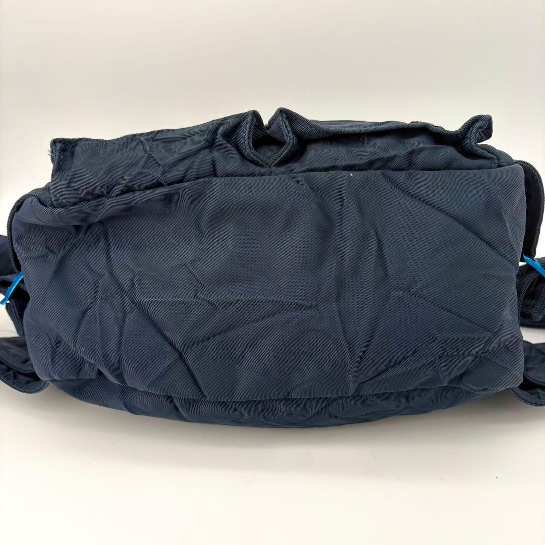 Authentic Yoshida Kaban Porter Ride Body Bag Navy 17x28x12cm Traditional Craft