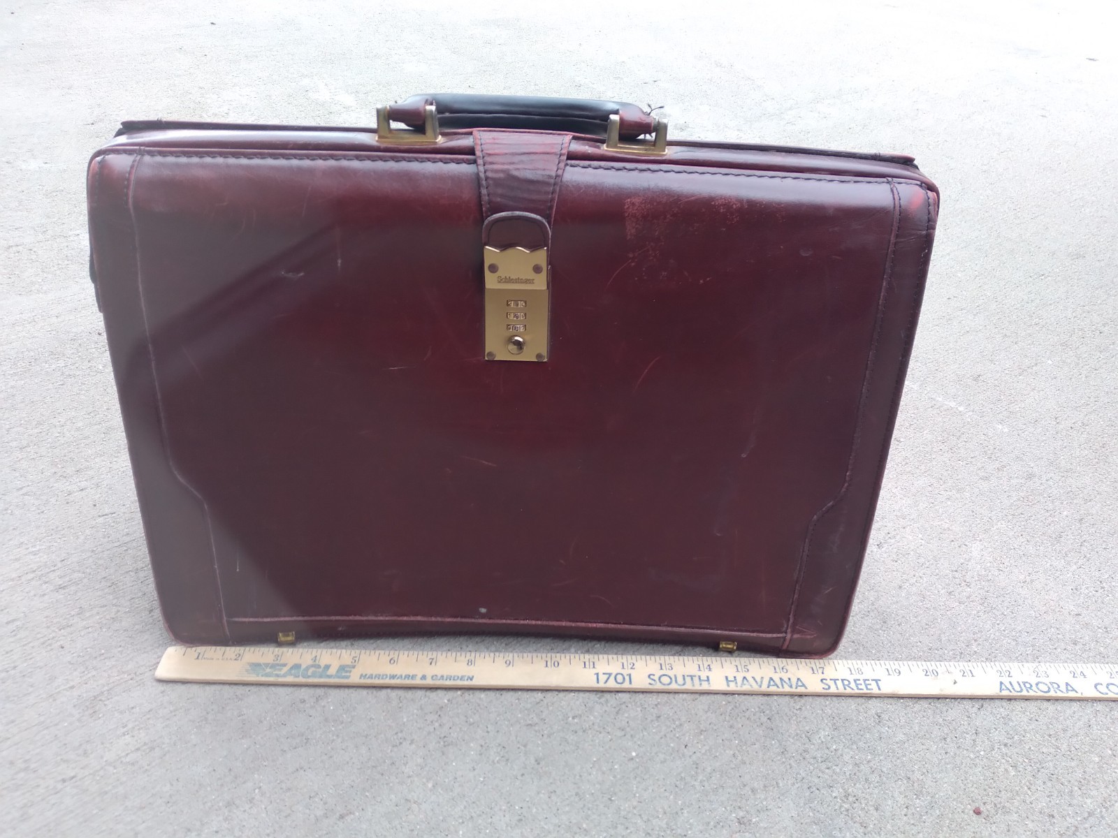Vintage Schlesinger Work Bag Briefcase Combo Lock