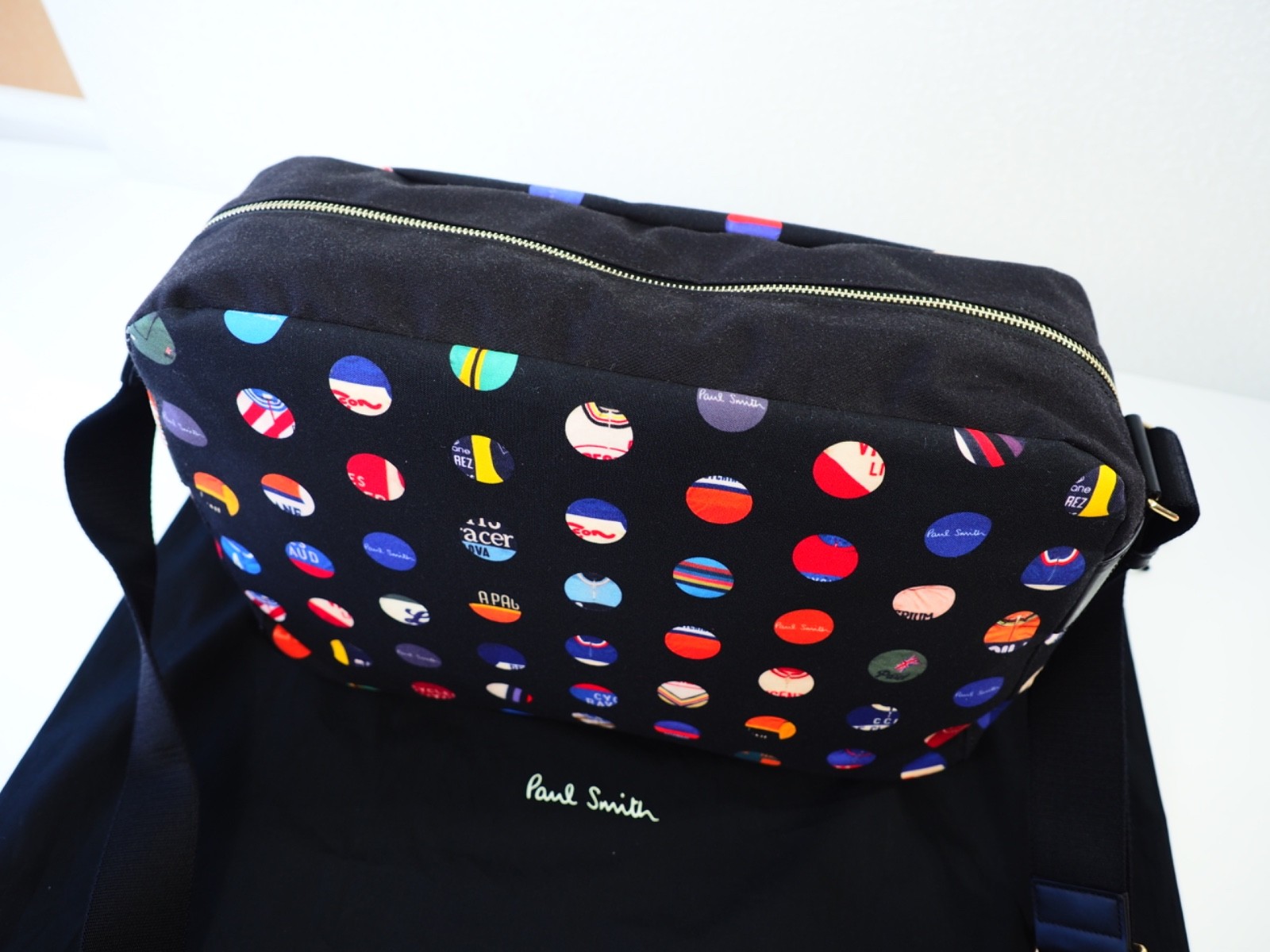 Paul Smith Bag Messenger Crossbody Laptop Colourful Bike Cycling Jersey Dots New