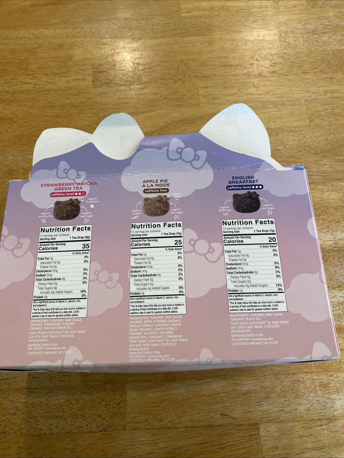 Hello Kitty Organic Tea Drops Gift Set Matcha Apple Pie English Tea Bombs Food
