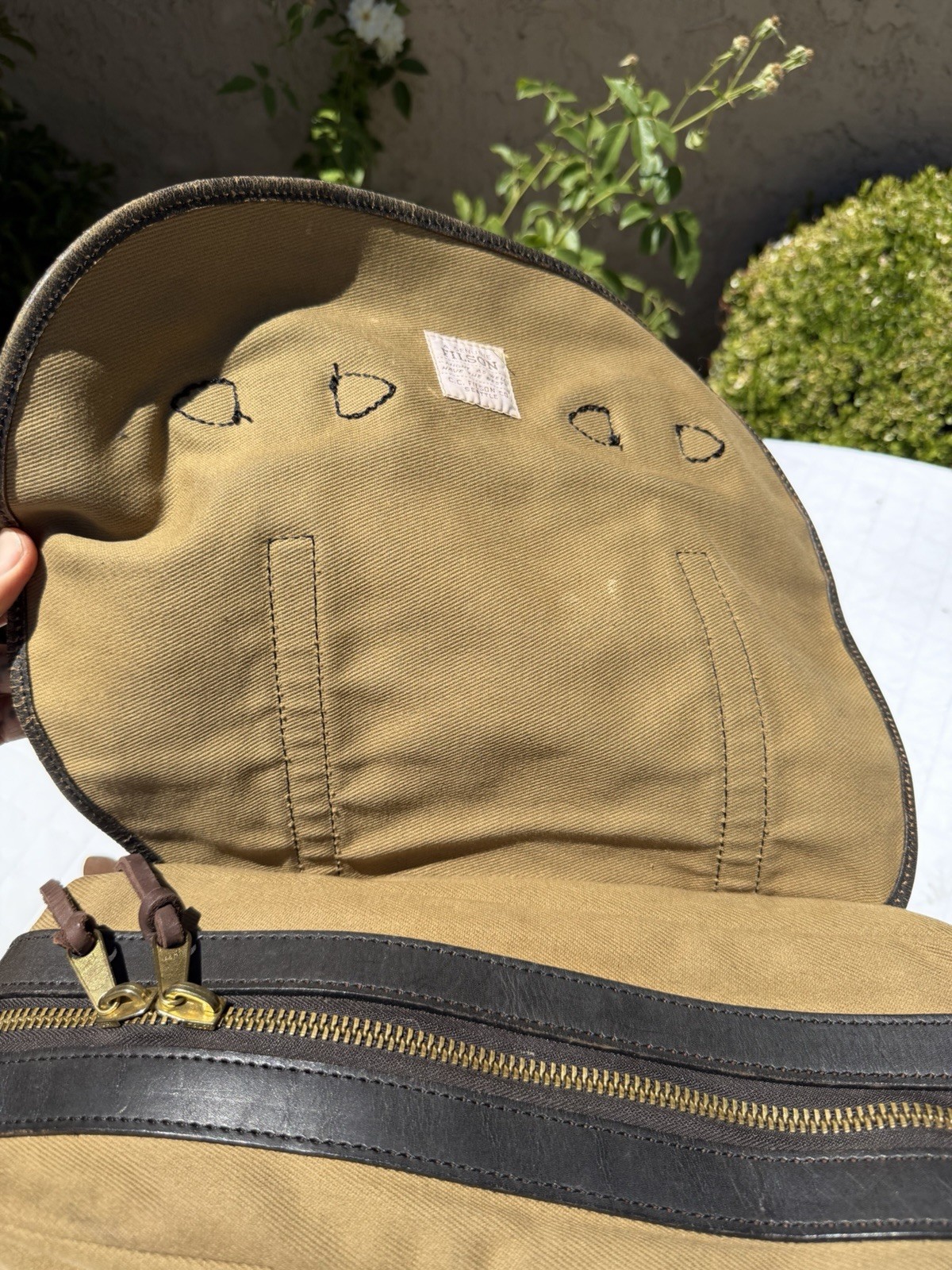 Vintage Filson 240 Talon-Era Small Carry-On Rugged Twill Tan Zipper Field Bag