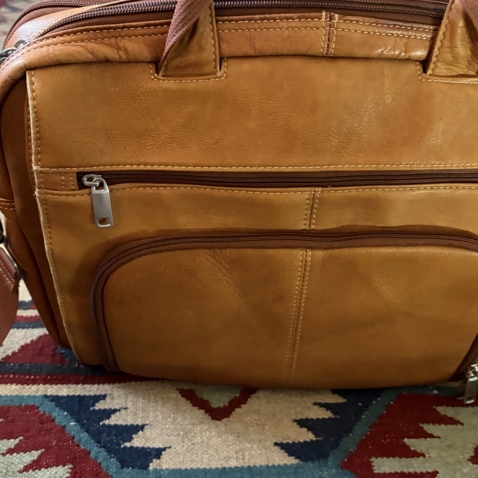 Wilson Leather Brown Soft Shell Briefcase 13x 17 Satchel Messenger Bag Tote