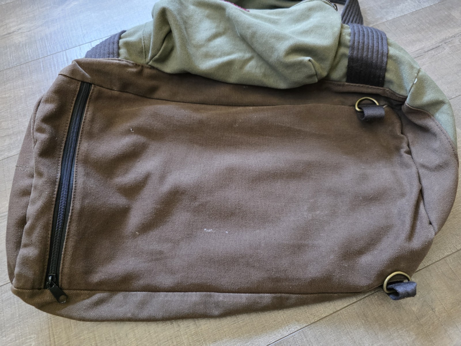Brixton Bixby Convertible Canvas Duffle/Backpack 100% Cotton Canvas Brown