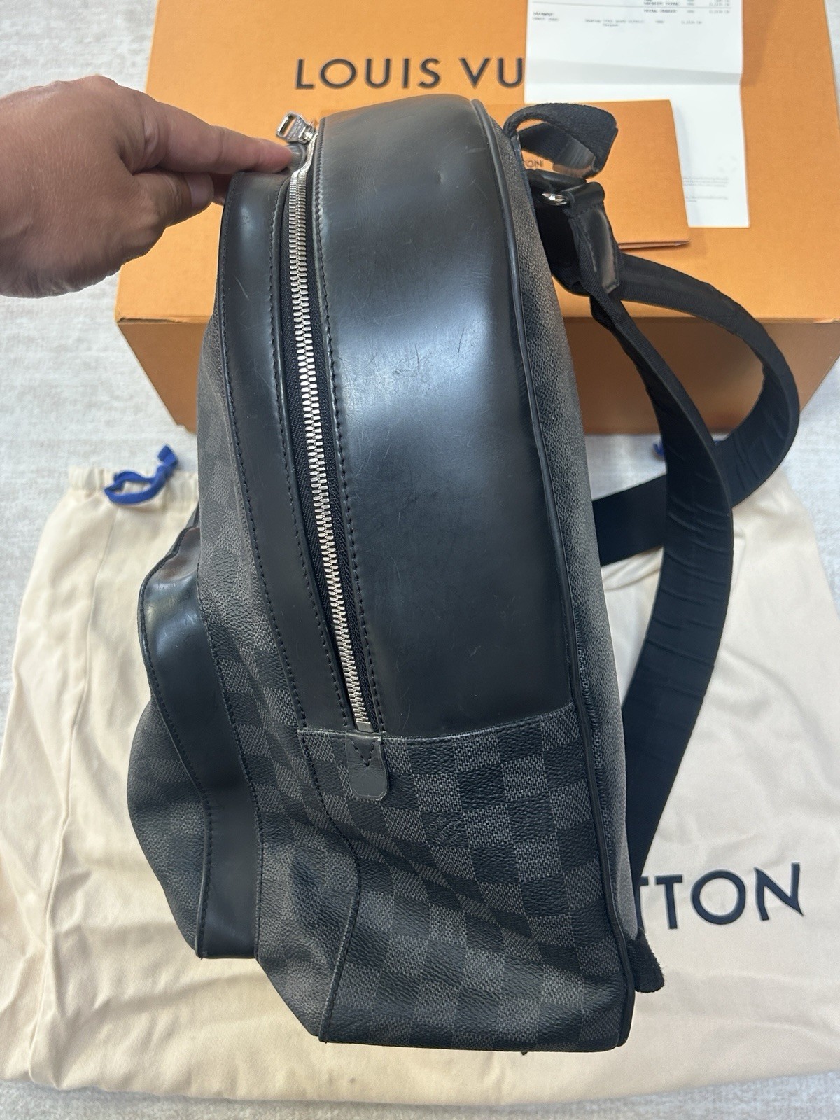 Louis Vuitton Men’s Backpack Graphite Josh w Box & Receipt