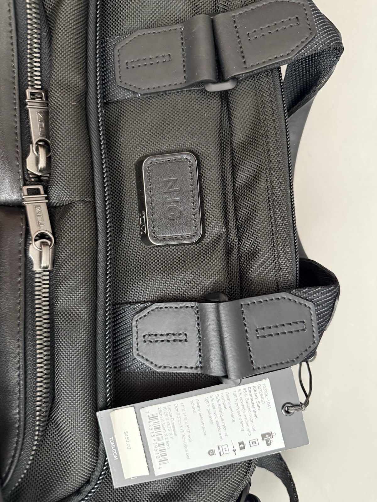 TUMI Alpha Bravo Black Laptop Briefcase Messenger Bag w/ Shoulder Strap