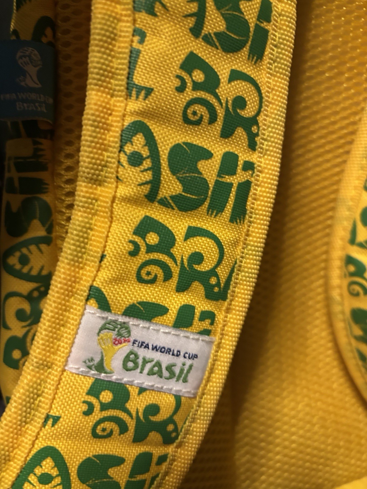 FIFA 2014 World Cup Brasil Brazil Backpack Green Yello Polyester Soccer Football
