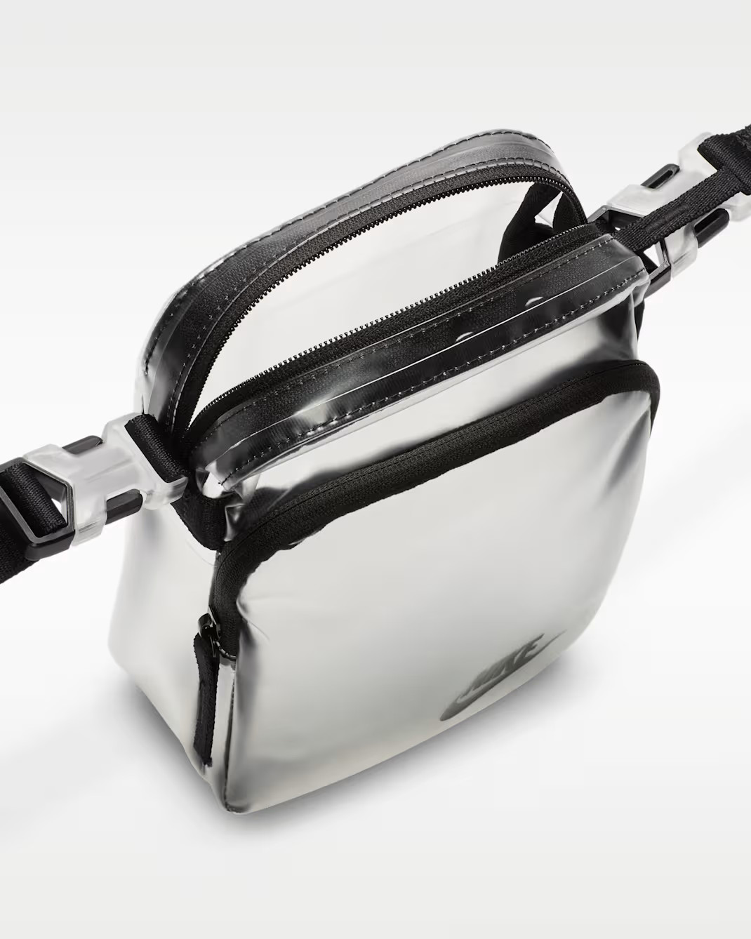 Nike Unisex Heritage Crystal Clear Crossbody Bag Transparent Stadium Approved