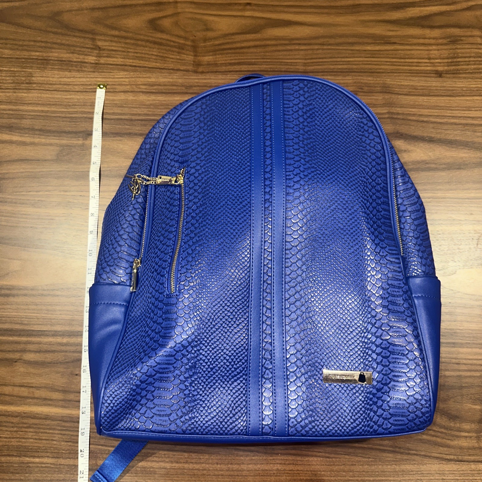 Tote&Carry Tote And Carry Organic Snakeskin Backpack Royal Blue NWT