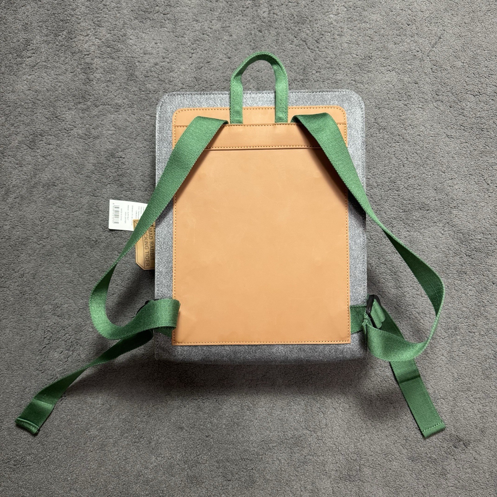 M.R.K.T. Mad Rabbit Kicking Tiger Evan Backpack Felt Vegan Leather NWT