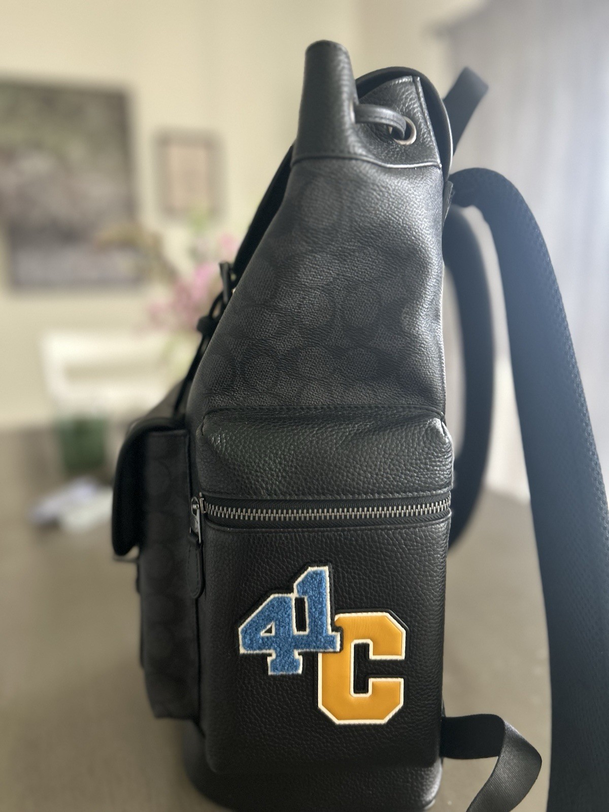 Limited Coach MEN Sprint Backpack In Signature Canvas With Patches CY818 – Used