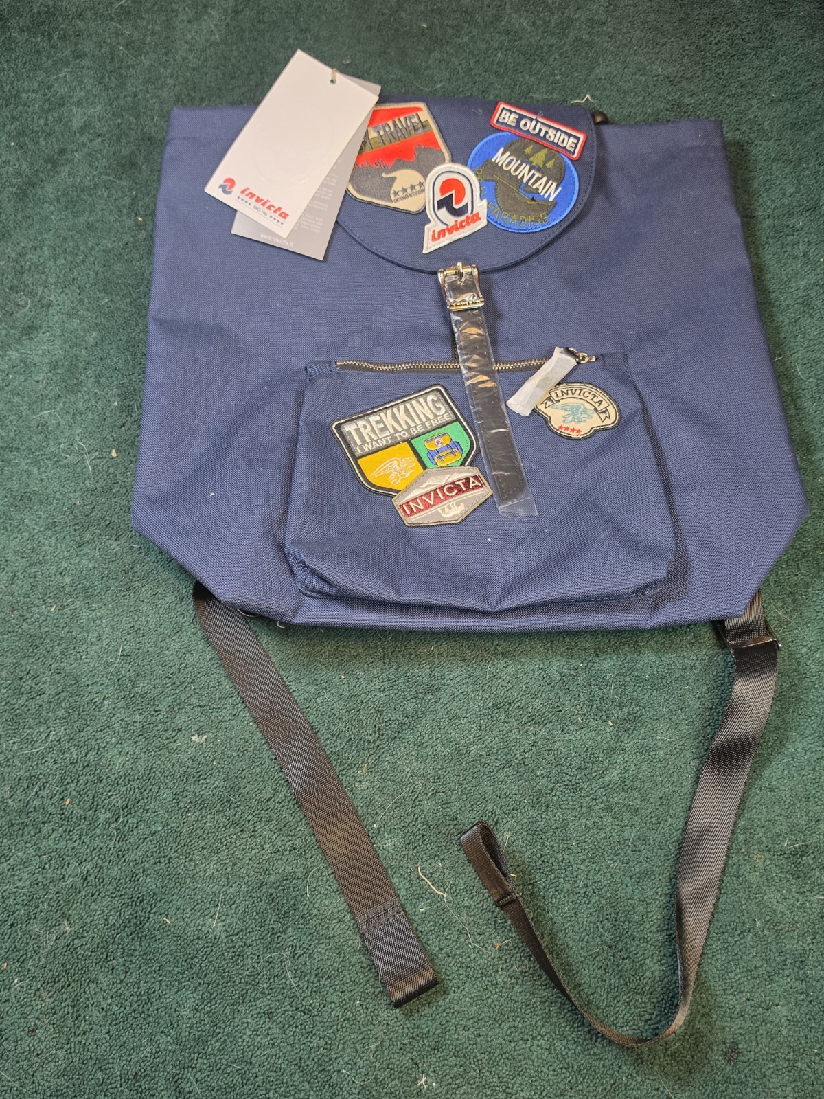 Invicta Alpino Heritage Patch Blue Backpack Italian Embroidered Outdoor Patches