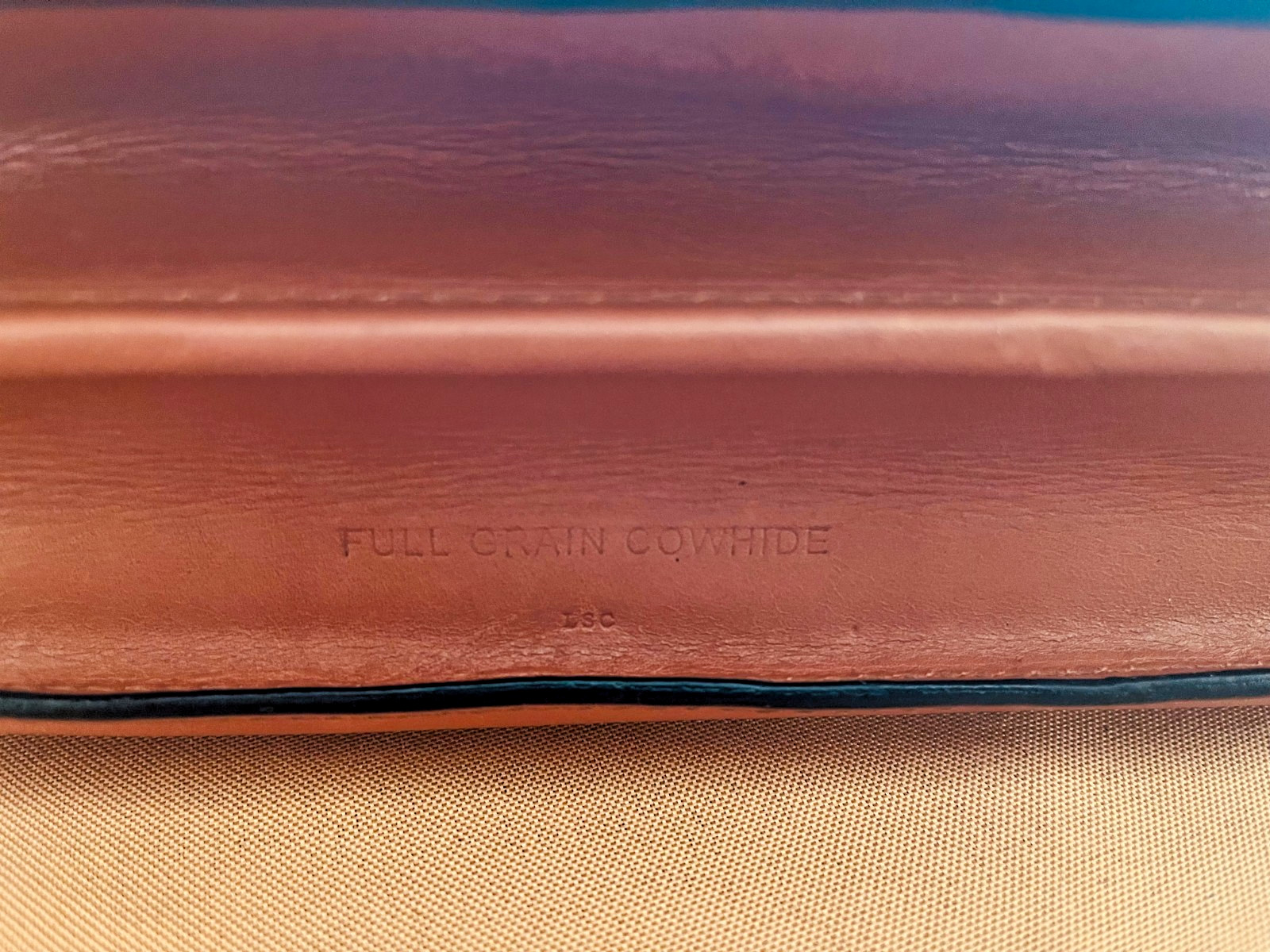 SCHLESINGER BROTHERS English Tan Heavy Leather Briefcase / Lawyer Bag – USA
