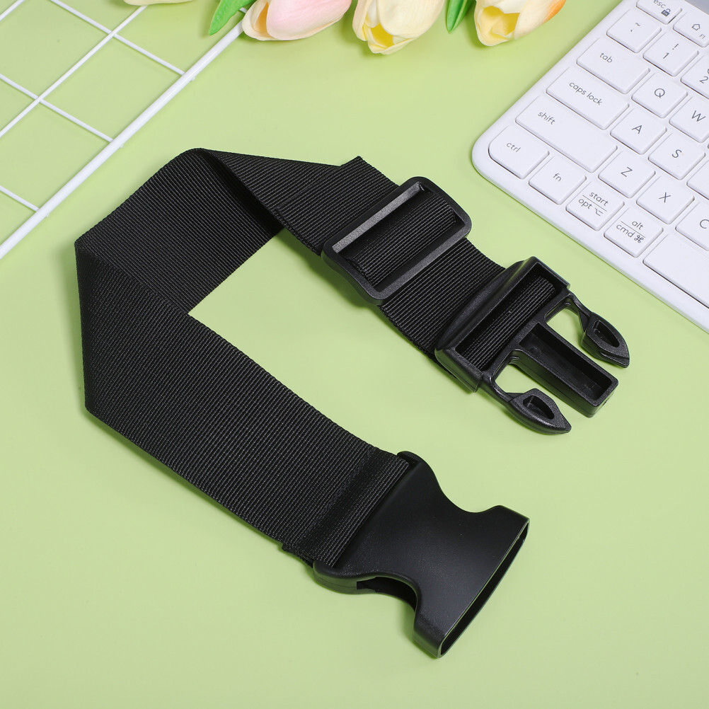 1PC Buckle Strap 50CM Belt Bag Extended Strap Waist Bag Belt Extender Black