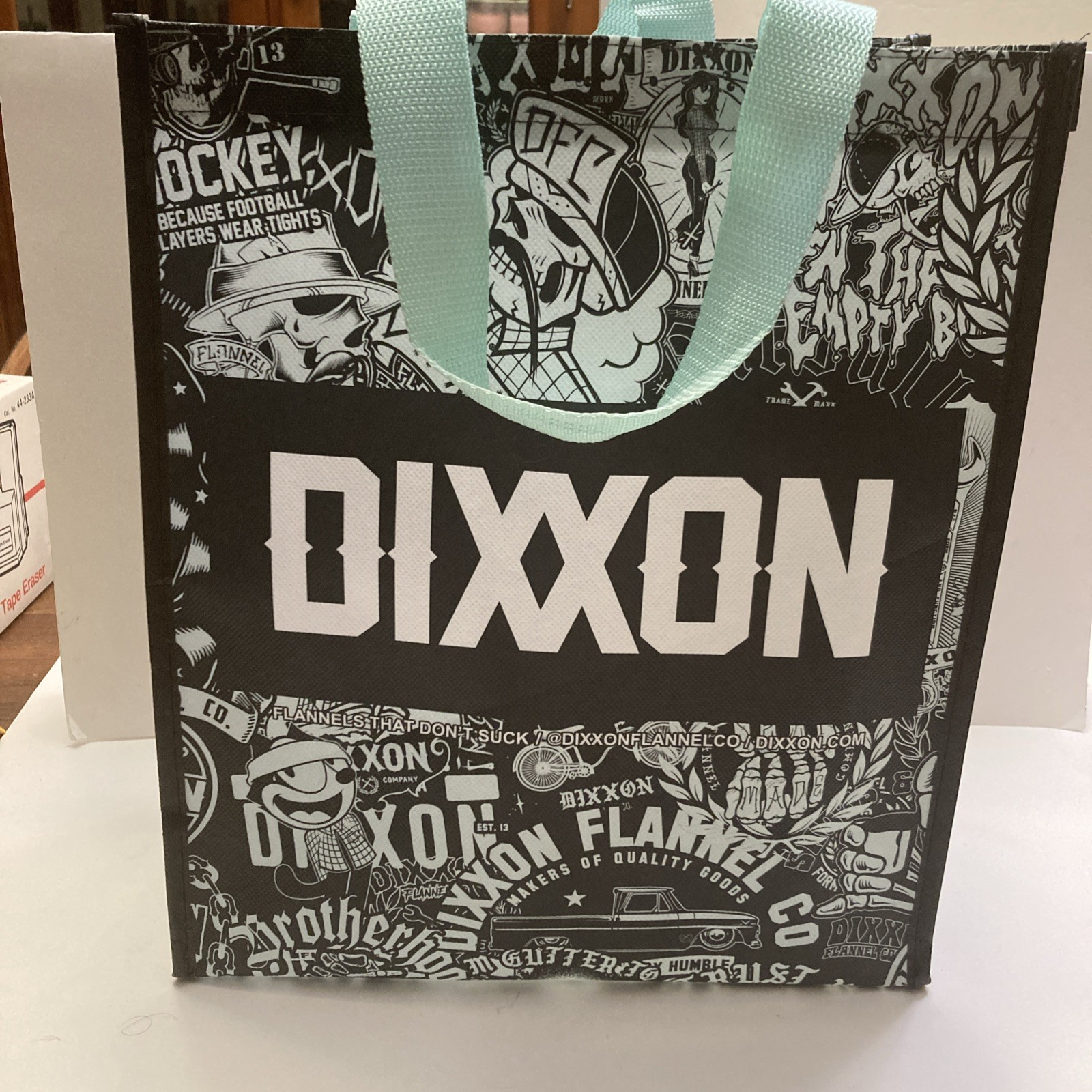 Dixxon Flannel Co. Felix Low Rider Punk Skulls Tote Bag Grocery Shopping Bag