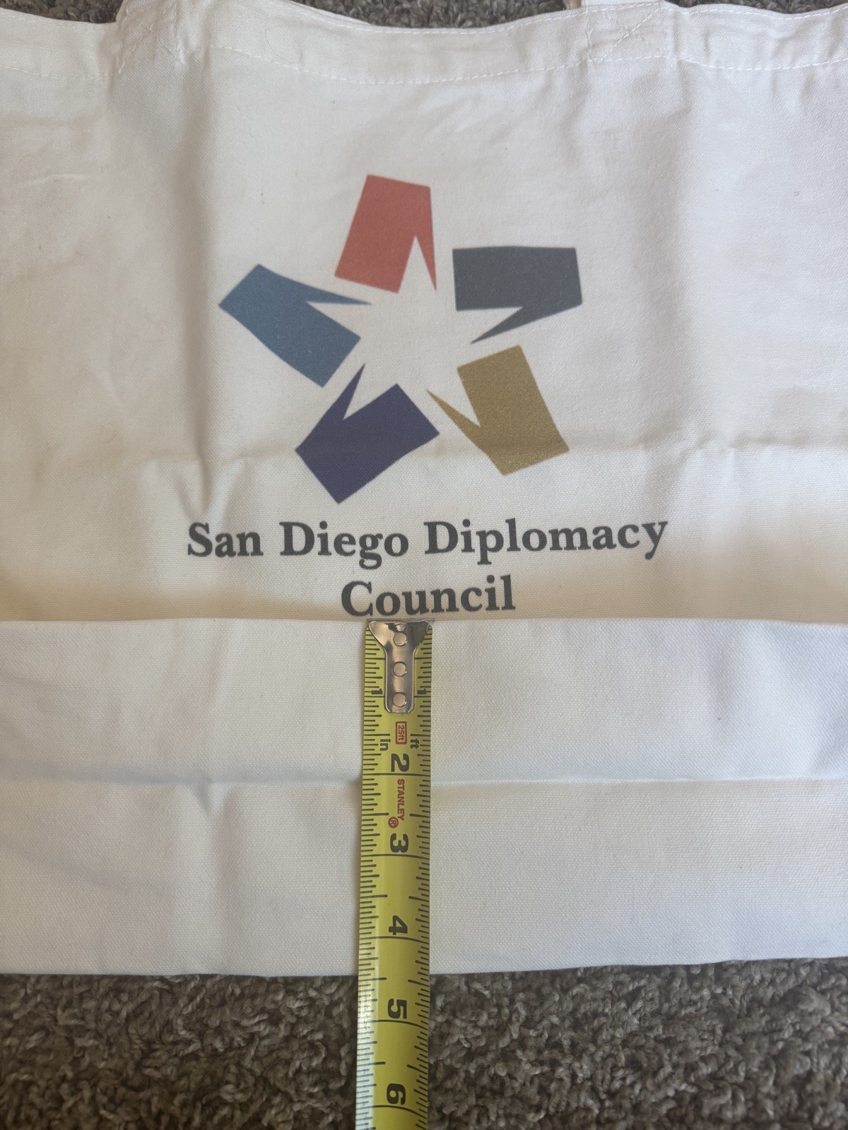 3 NEW Canvas 100% Cotton Graphic Large Tote Bags 18.5” x 14.5”