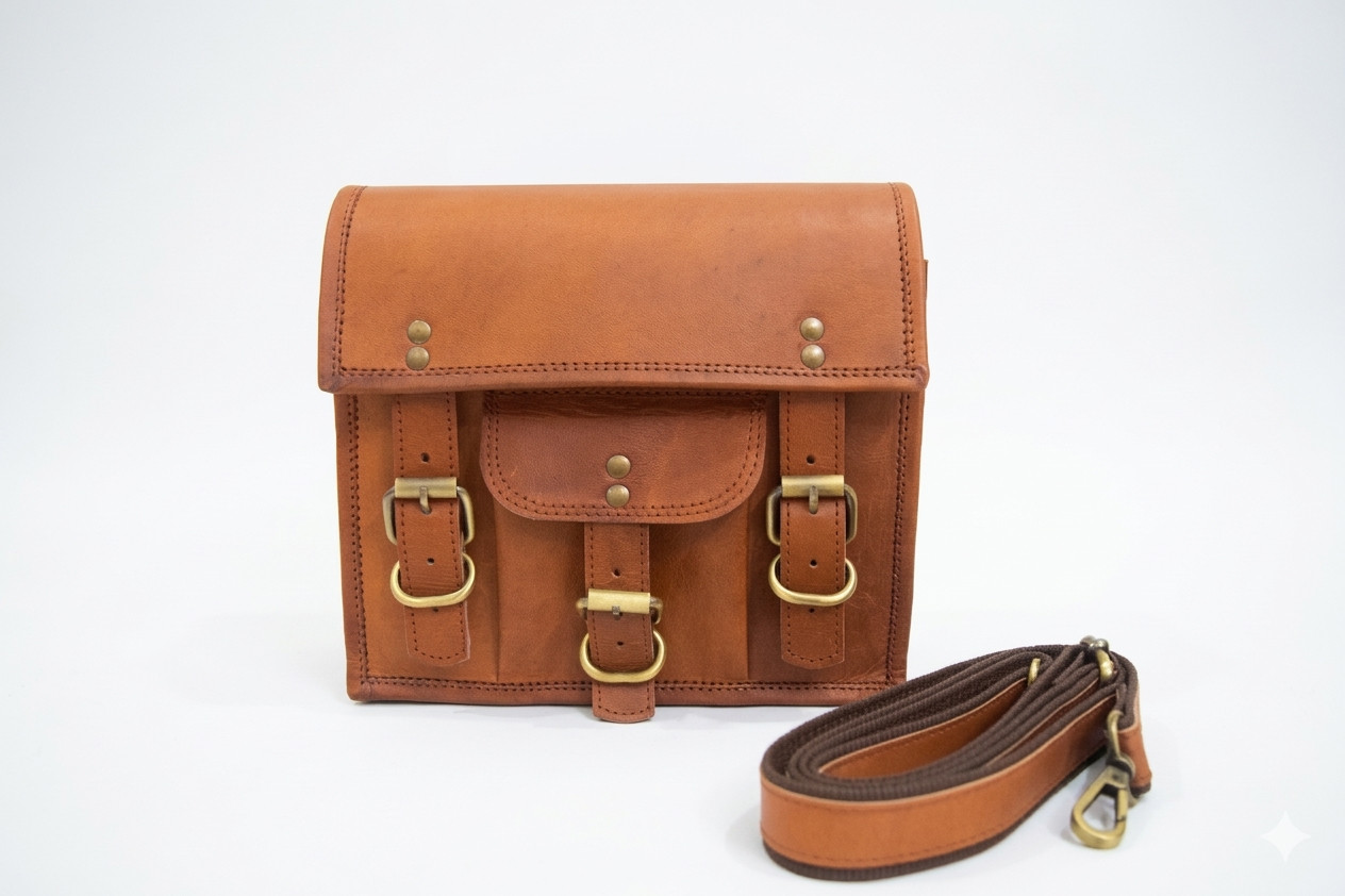 9 In Vintage Leather Crossbody Bag Purse Handbag Satchel Messenger Sling Bags