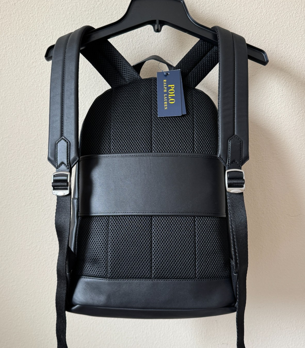 Polo Ralph Lauren Smooth Leather Backpack Black