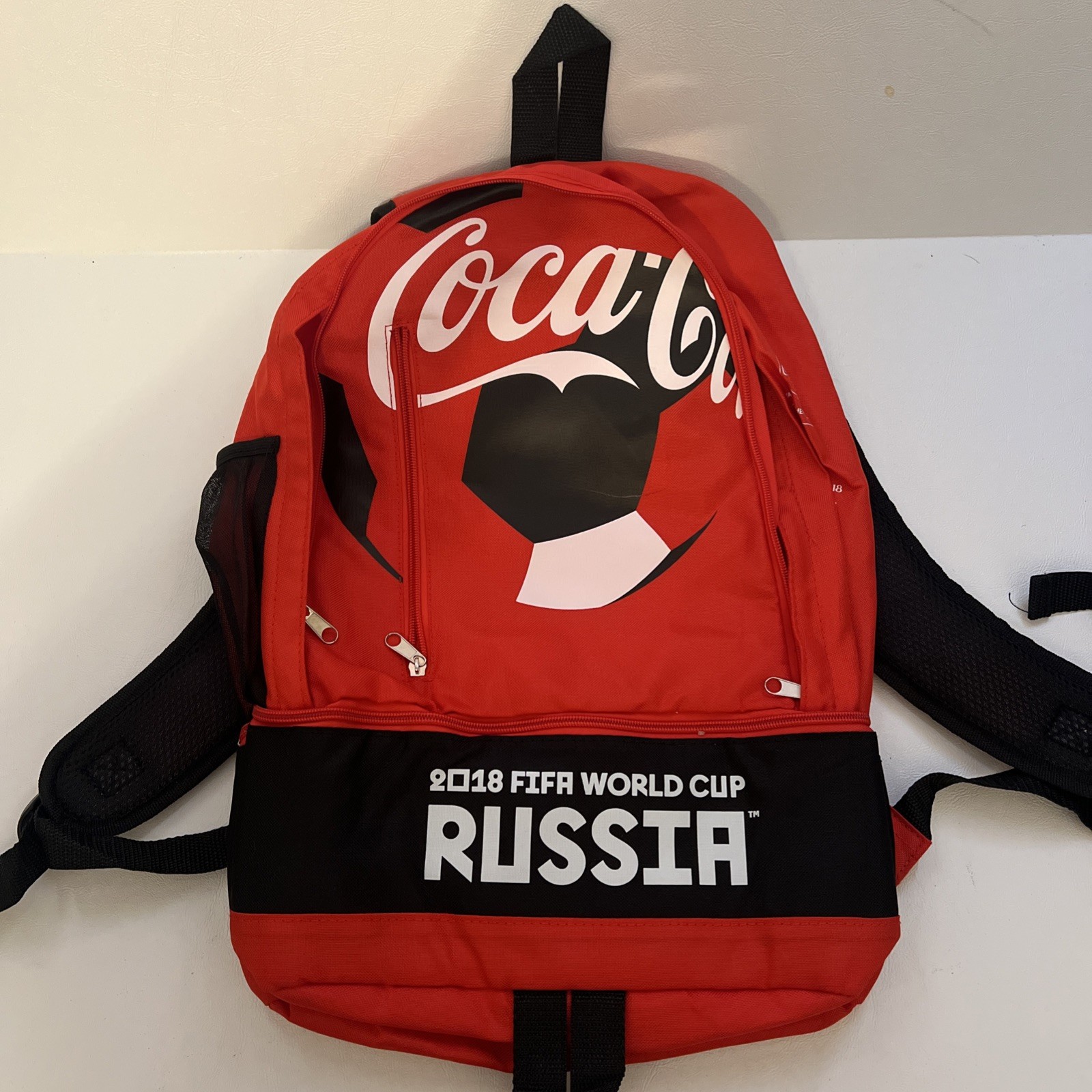 Coca Cola Fifa World Cup Russia 2018 Backpack Bag Football Memorabilia School