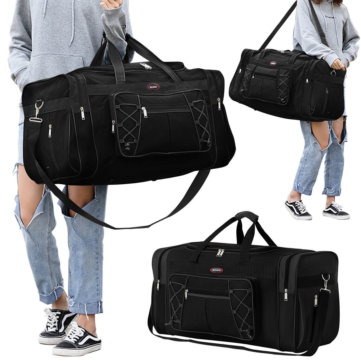 72L Large Luggage Duffle Bag Foldable Lightweight Weekender Travel Bag Men Women