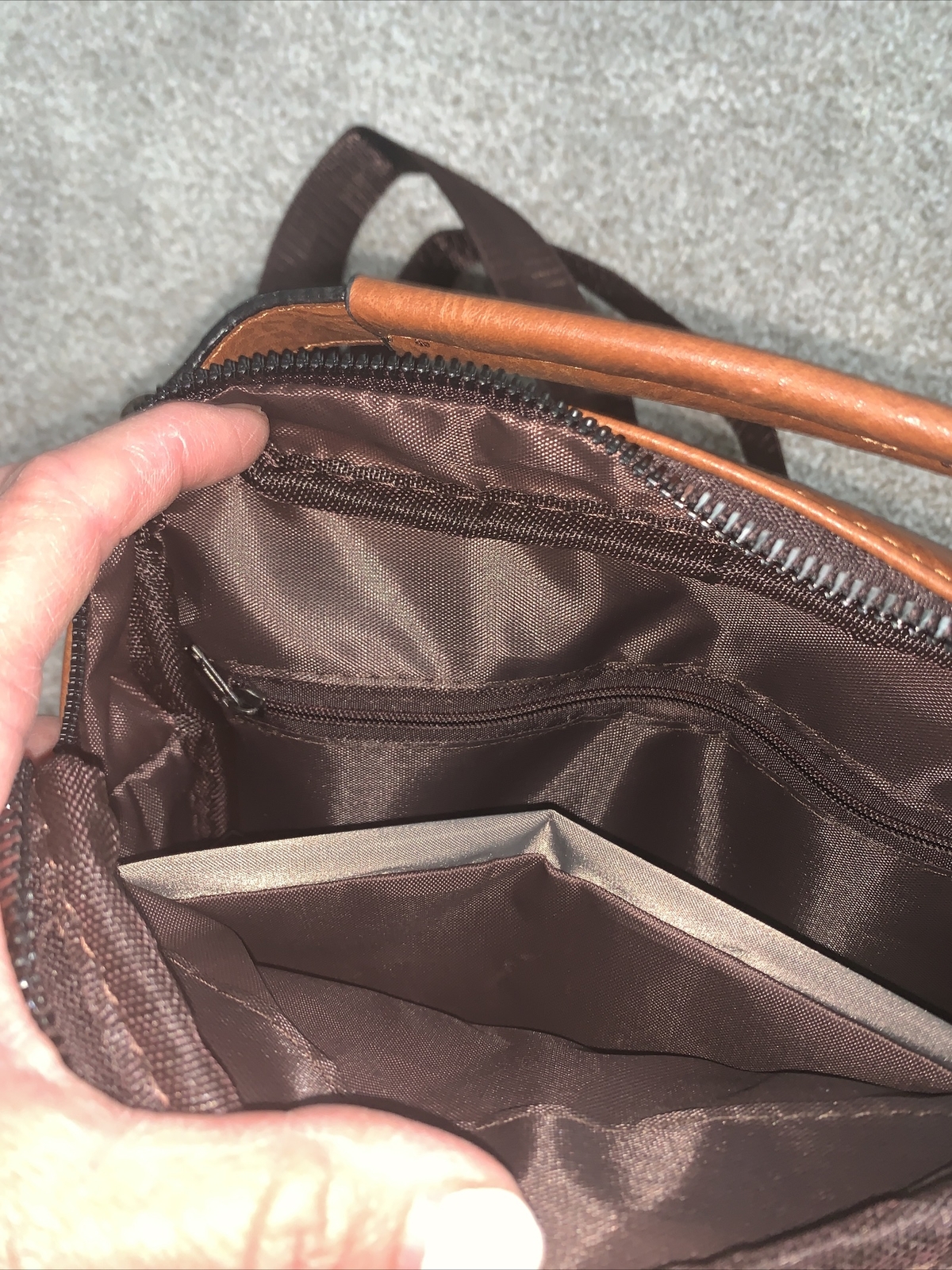 Men’s Leather Crossbody Shoulder Messenger Bag Brown NEW