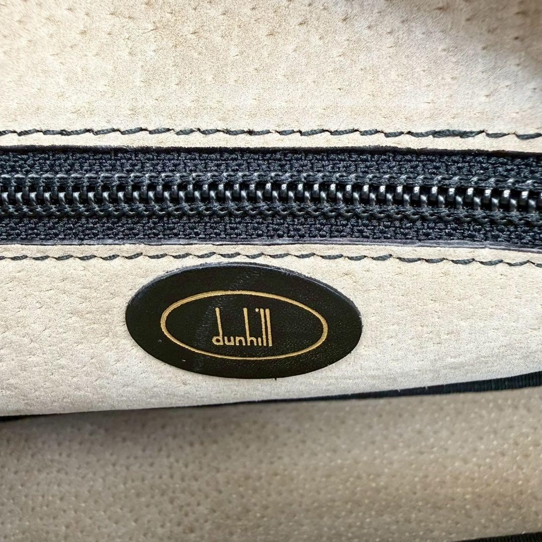 Dunhill Men’s Black Leather Second Bag Clutch Business Formal Vintage