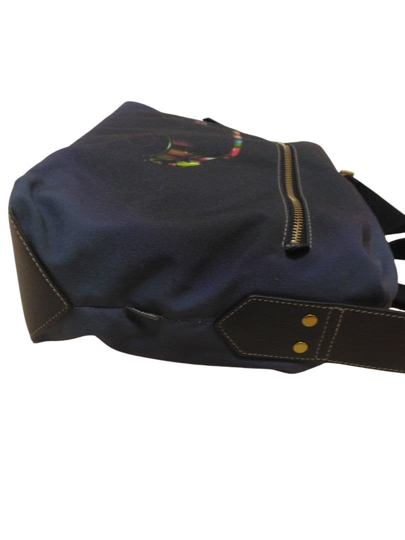Paul Smith Mini Cooper Print Shoulder Bag Black Genuine Leather Mens Japan Used