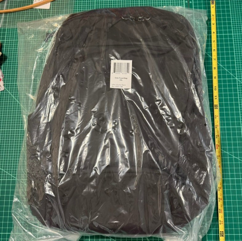 Evergoods Civic Travel Bag, CTB 35L, Solution Dyed Black, NWT