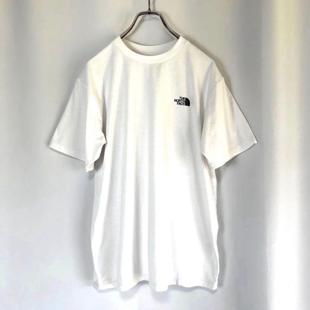 THE NORTH FACE White Backprint T Shirt M Size Short Sleeve Classic Everyday