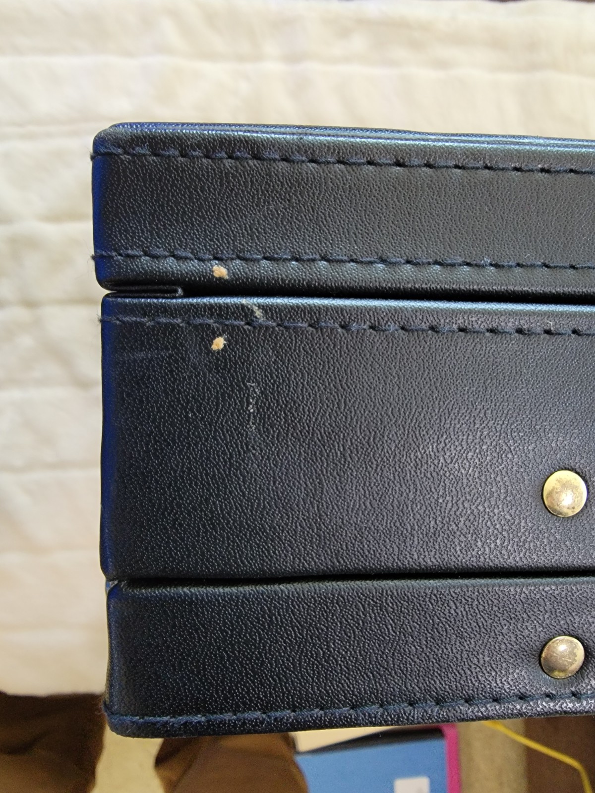 Black Briefcase with Double Locking Feature Slight Damage See Photos
